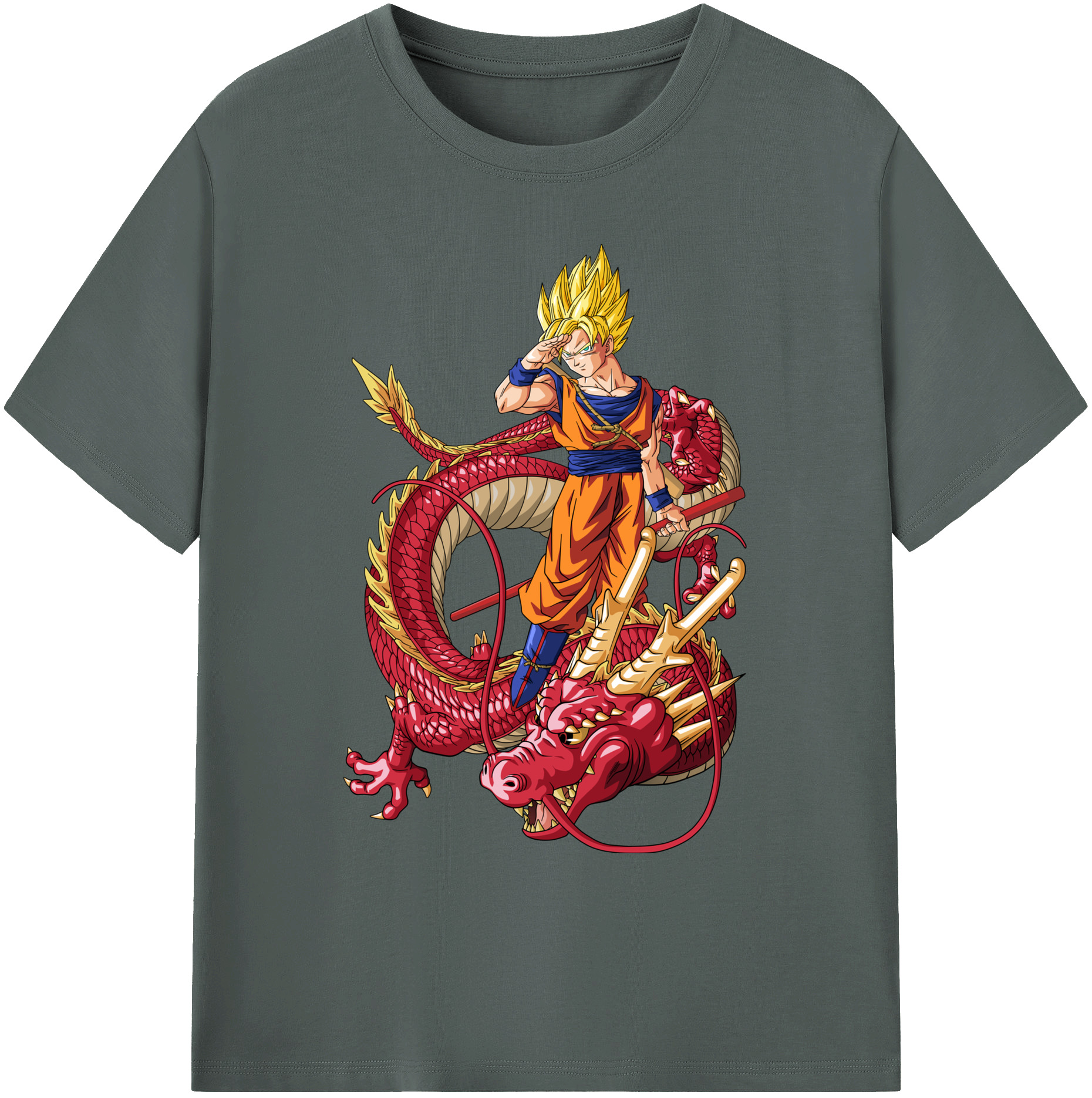 （画像用） ドラゴンボール 孫悟空（そん ごくう）Son Goku カカロット DRAGON BALL Kakarotto 綿100％ メンズ半袖Tシャツ｜肌触りやわらか＆通気性